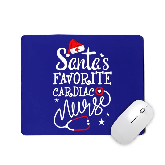 Santa's Favorite Cardiac Nurse Rn Merry Christmas Nurse Crew Gift Mousepad