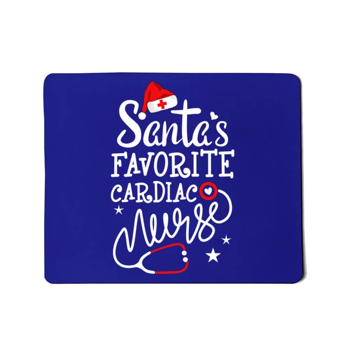 Santa's Favorite Cardiac Nurse Rn Merry Christmas Nurse Crew Gift Mousepad