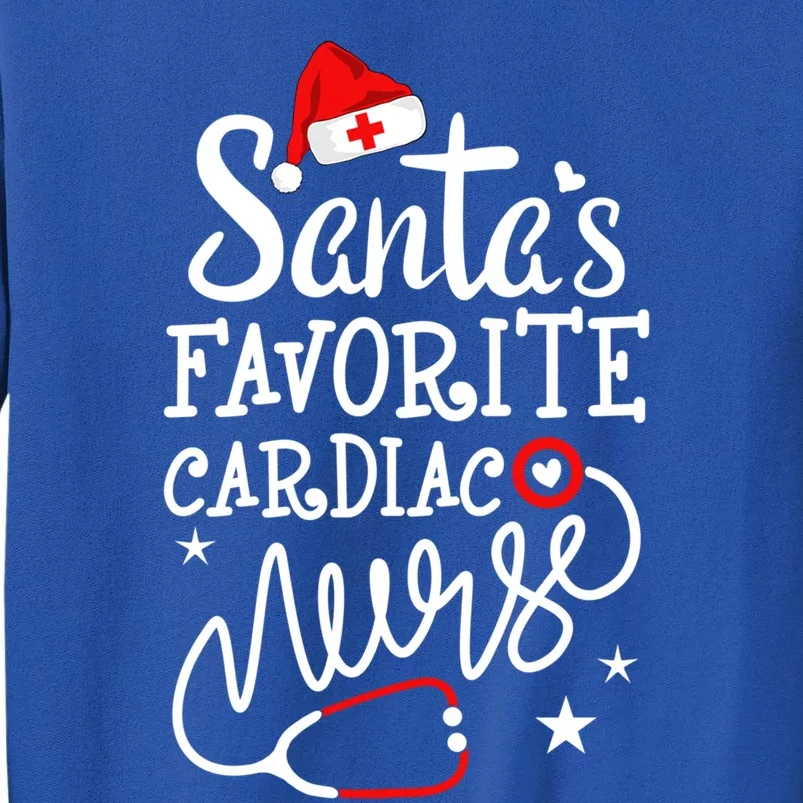 Santa's Favorite Cardiac Nurse Rn Merry Christmas Nurse Crew Gift Tall Sweatshirt