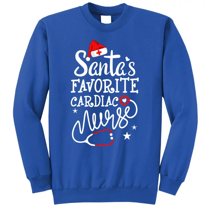 Santa's Favorite Cardiac Nurse Rn Merry Christmas Nurse Crew Gift Tall Sweatshirt