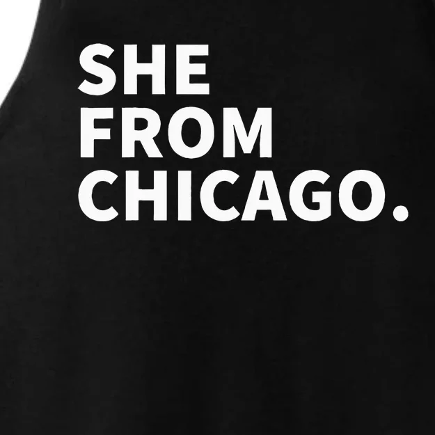 She From Chicago Ladies Tri-Blend Wicking Tank