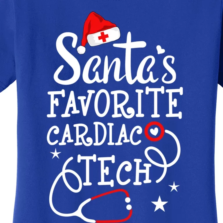 Santa's Favorite Cardiac Tech Christmas Cardiovascular Tech Gift Women's T-Shirt