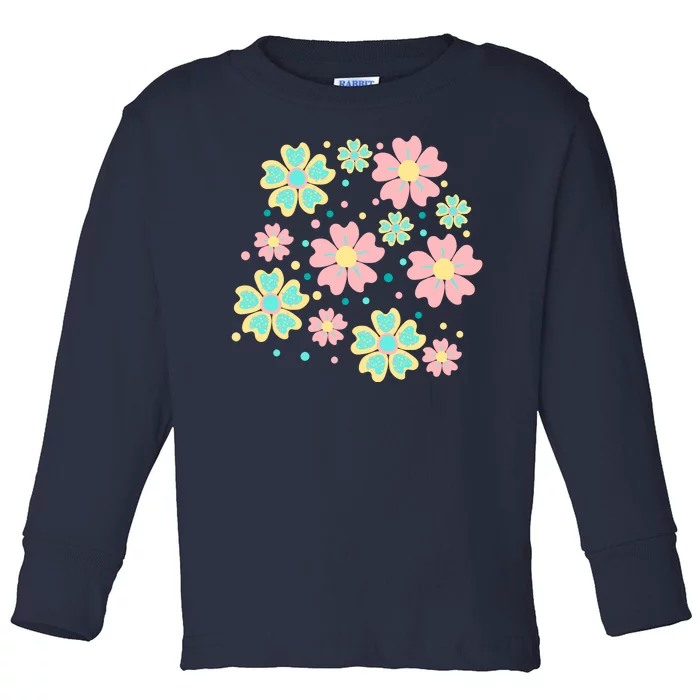 Spring Flower Cute Gift Toddler Long Sleeve Shirt