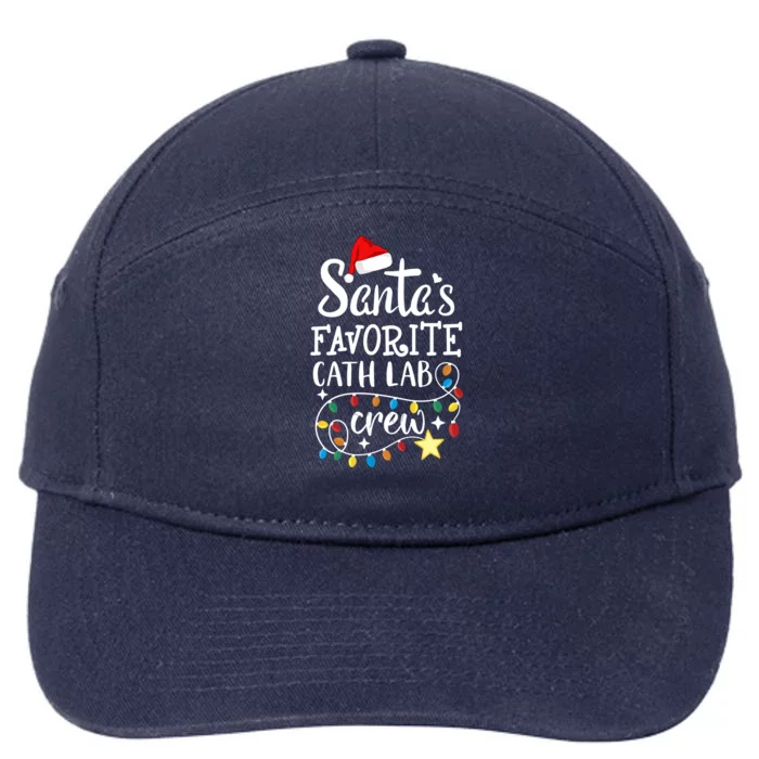 Santa's Favorite Cath Lab Crew Christmas Cath Laboratory Gift 7-Panel Snapback Hat