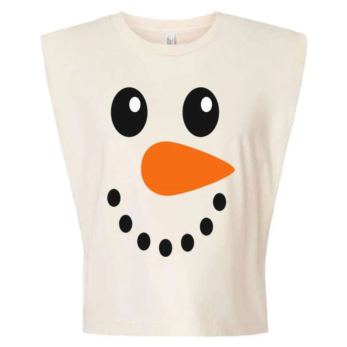 Snowman Face Costume Become a Snowman Garment-Dyed Women's Muscle Tee