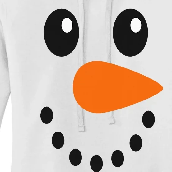 Snowman Face Costume Become a Snowman Women's Pullover Hoodie