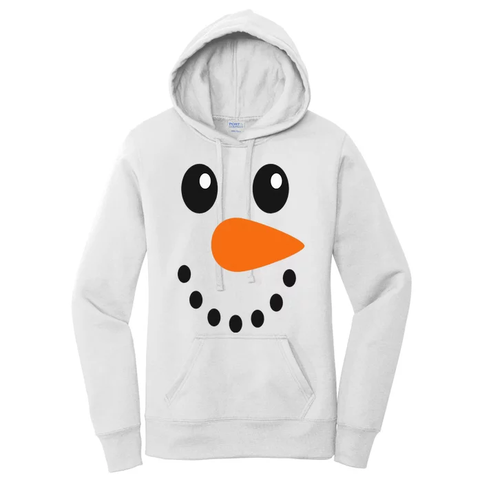 Snowman Face Costume Become a Snowman Women's Pullover Hoodie