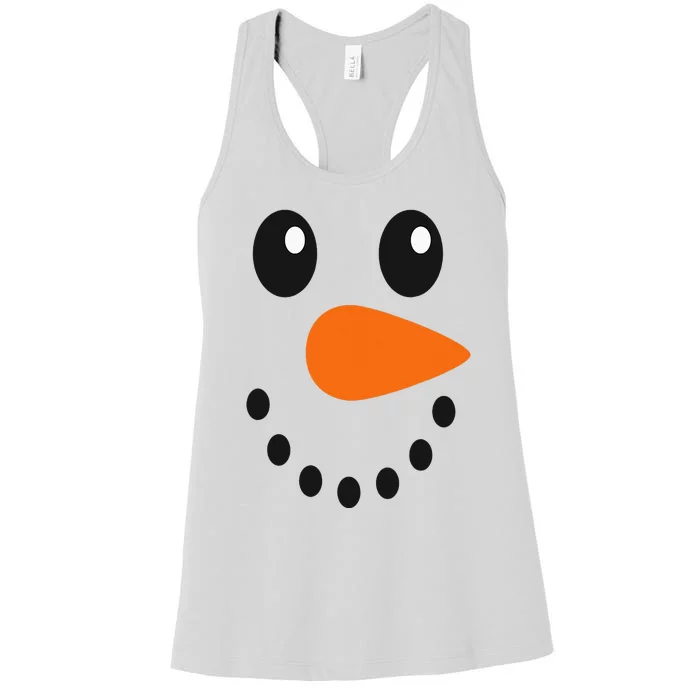 Snowman Face Costume Become a Snowman Women's Racerback Tank