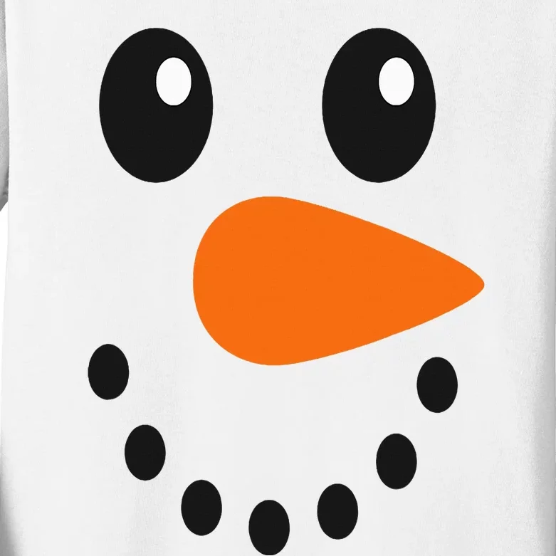 Snowman Face Costume Become a Snowman Kids Long Sleeve Shirt