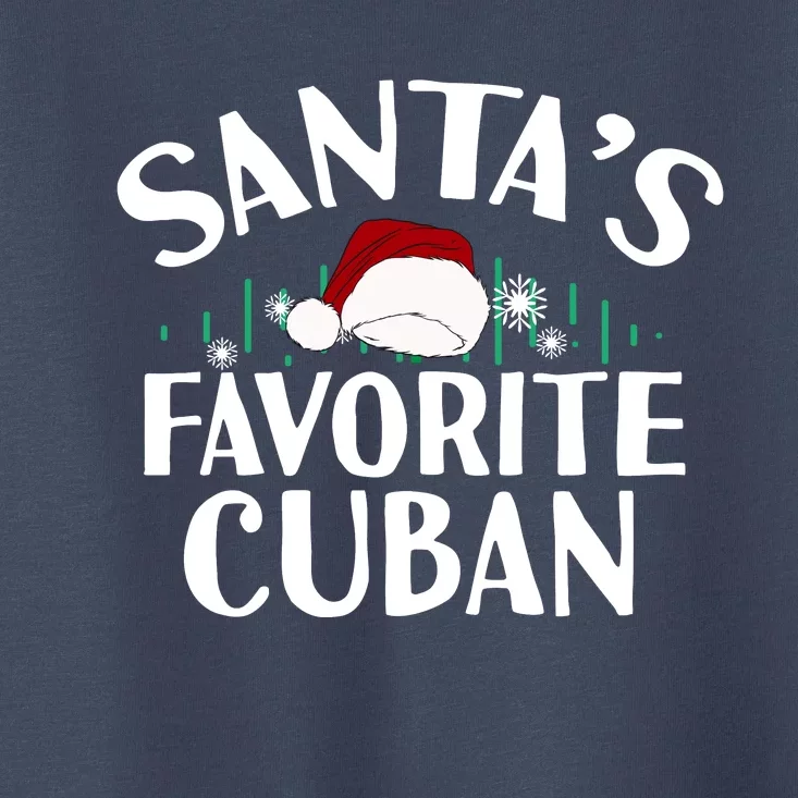 SantaS Favorite Cuban Christmas Santa Hat Pajama Toddler T-Shirt