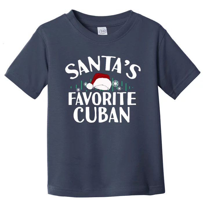 SantaS Favorite Cuban Christmas Santa Hat Pajama Toddler T-Shirt