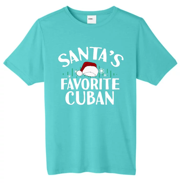 SantaS Favorite Cuban Christmas Santa Hat Pajama ChromaSoft Performance T-Shirt