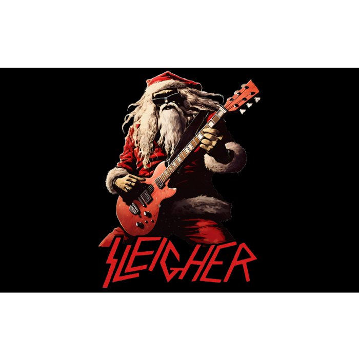 Sleigher Funny Christmas Heavy Metal Music Bumper Sticker