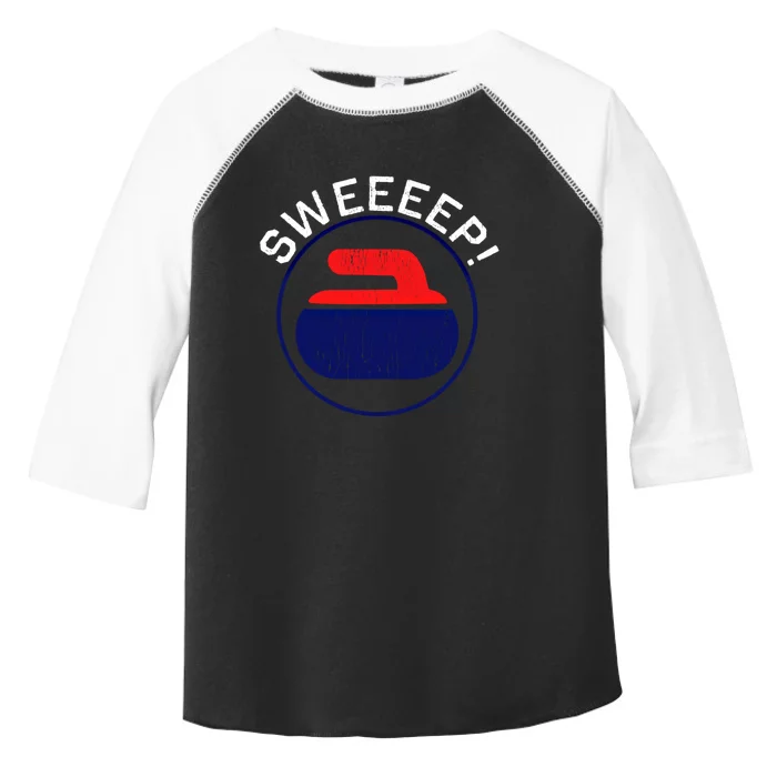 Sweep! Funny Curling Rock Stone Sweep Broom Gift Toddler Fine Jersey T-Shirt