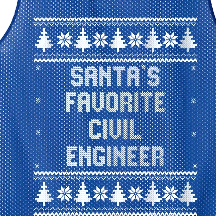 Santas Favorite Civil Engineer Christmas Funny Gift Pajama Gift Mesh Reversible Basketball Jersey Tank