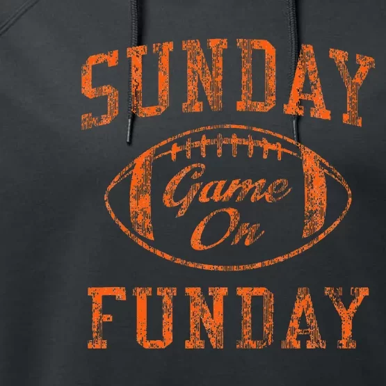 Sunday Funday Cleveland Football Retro Performance Fleece Hoodie