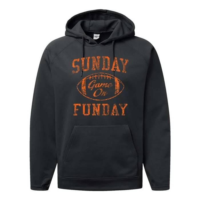 Sunday Funday Cleveland Football Retro Performance Fleece Hoodie