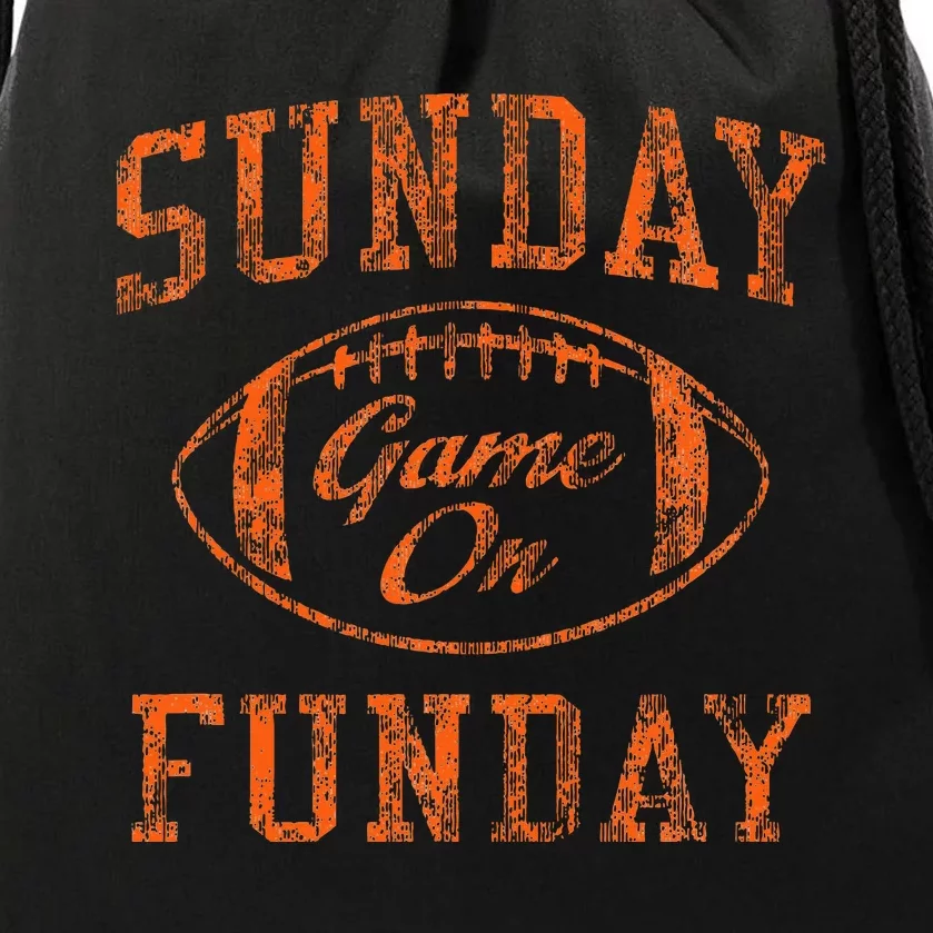 Sunday Funday Cleveland Football Retro Drawstring Bag