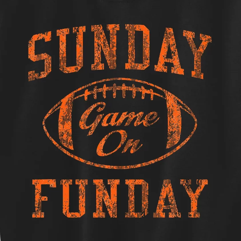 Sunday Funday Cleveland Football Retro Kids Sweatshirt