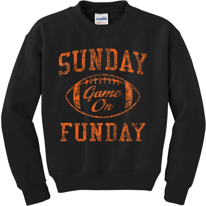 Sunday Funday Cleveland Football Retro Kids Sweatshirt