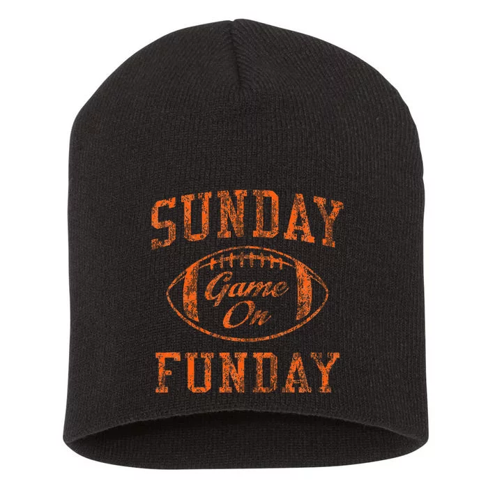 Sunday Funday Cleveland Football Retro Short Acrylic Beanie