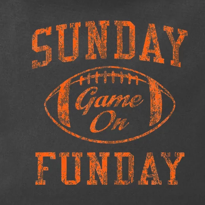 Sunday Funday Cleveland Football Retro Zip Tote Bag