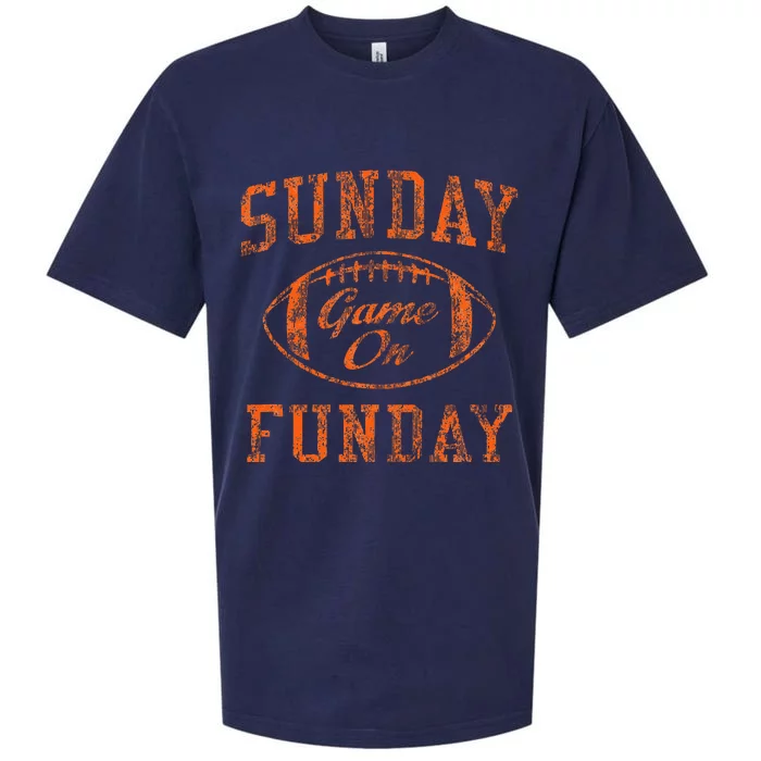 Sunday Funday Cleveland Football Retro Sueded Cloud Jersey T-Shirt