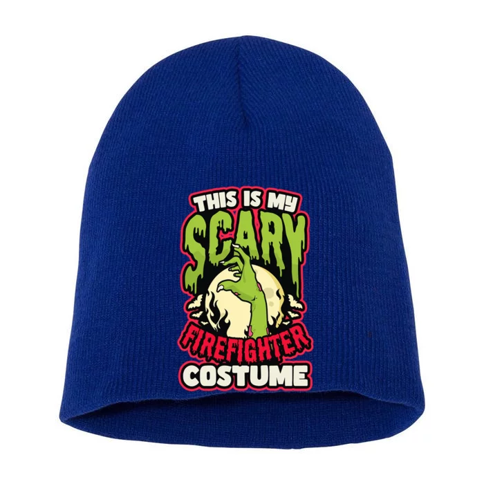 Scary Firefighter Costume Design Halloween Firefighter Funny Gift Short Acrylic Beanie