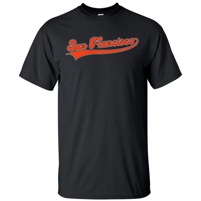 San Francisco California Retro Vintage Throwback Design Premium Tall T-Shirt