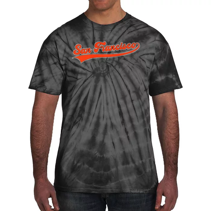 San Francisco California Retro Vintage Throwback Design Premium Tie-Dye T-Shirt