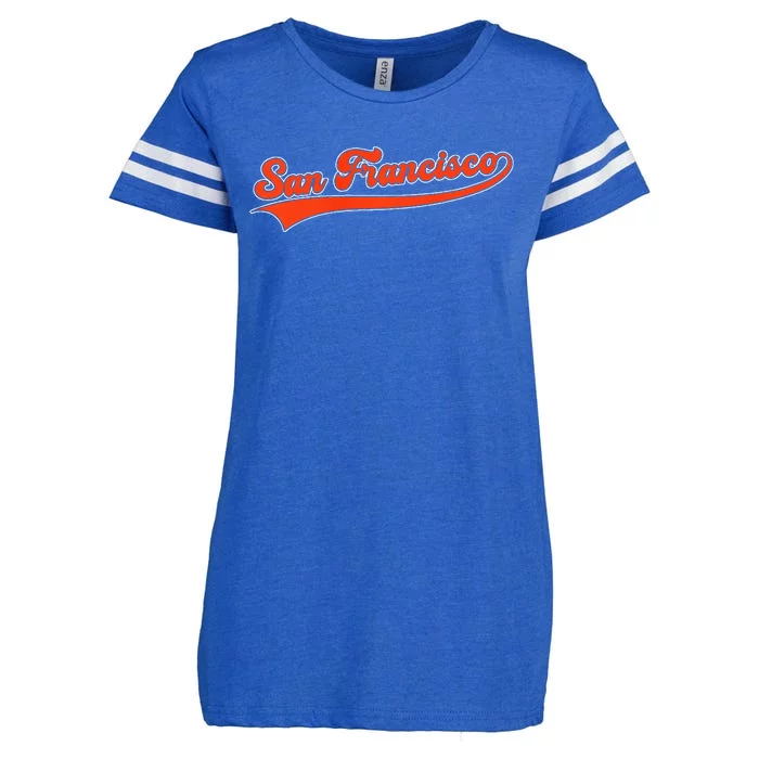 San Francisco California Retro Vintage Throwback Design Premium Enza Ladies Jersey Football T-Shirt