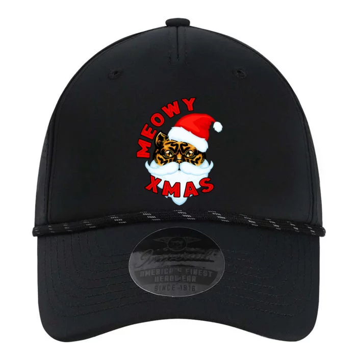 Santa Funny Cat Meowy Xmas Meowy Catmas Gift Performance The Dyno Cap