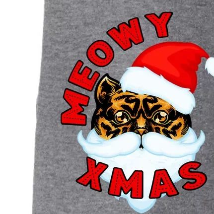 Santa Funny Cat Meowy Xmas Meowy Catmas Gift Doggie 3-End Fleece Hoodie