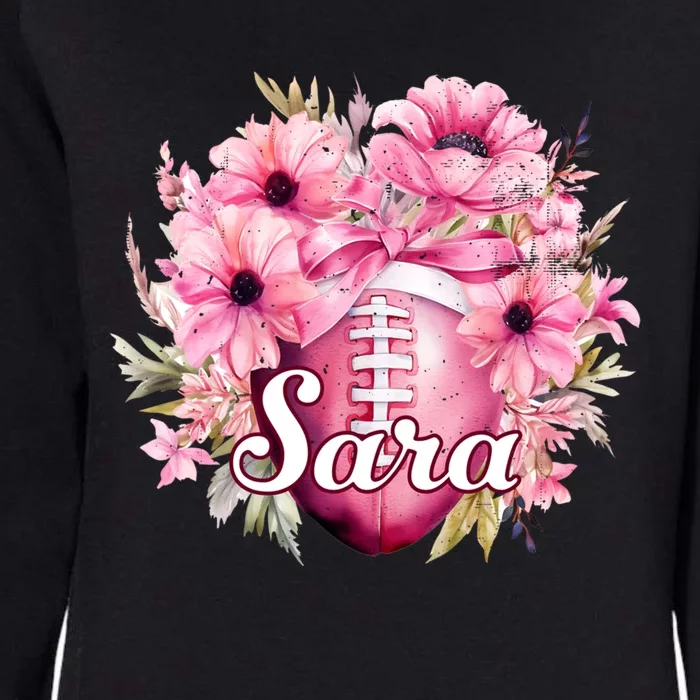 Sara Football Custom Name Gift Womens California Wash Sweatshirt