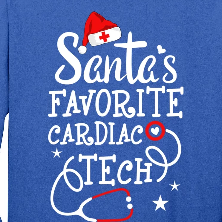 Santa's Favorite Cardiac Tech Christmas Cardiovascular Tech Gift Tall Long Sleeve T-Shirt