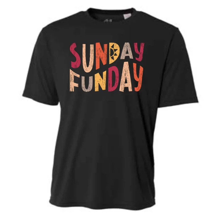 sunday funday football sunday cool typography funny sunday funday Cooling Performance Crew T-Shirt