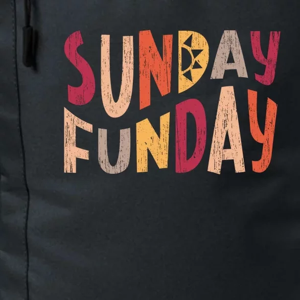 sunday funday football sunday cool typography funny sunday funday Daily Commute Backpack