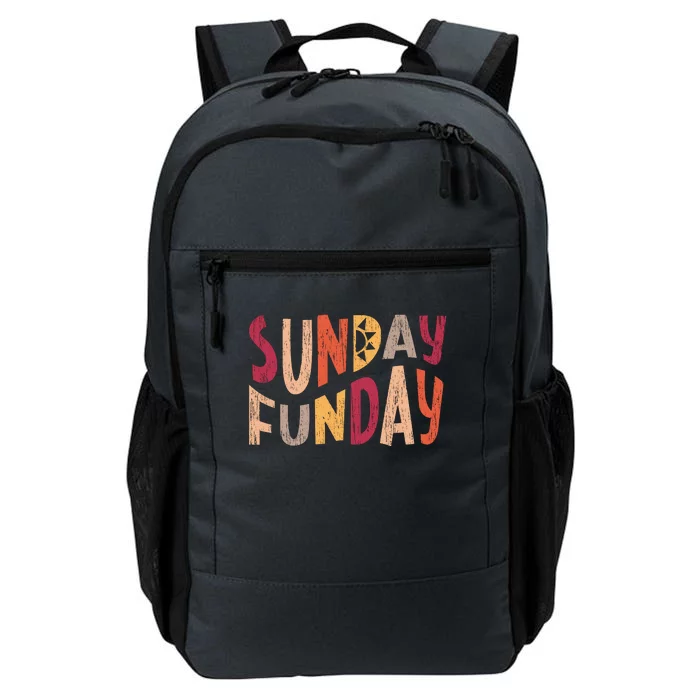 sunday funday football sunday cool typography funny sunday funday Daily Commute Backpack