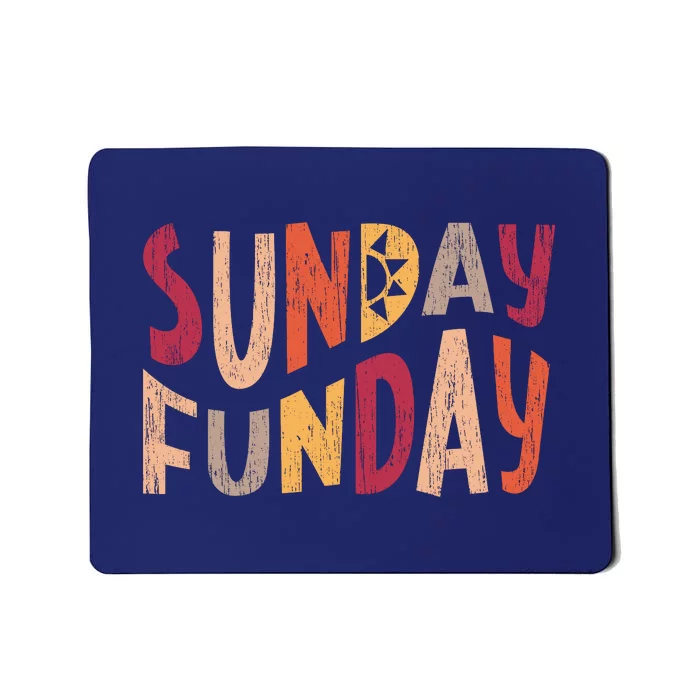 sunday funday football sunday cool typography funny sunday funday Mousepad