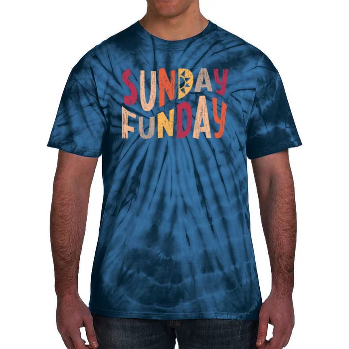 sunday funday football sunday cool typography funny sunday funday Tie-Dye T-Shirt