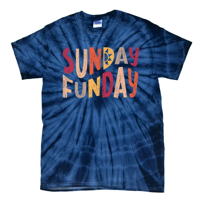 sunday funday football sunday cool typography funny sunday funday Tie-Dye T-Shirt