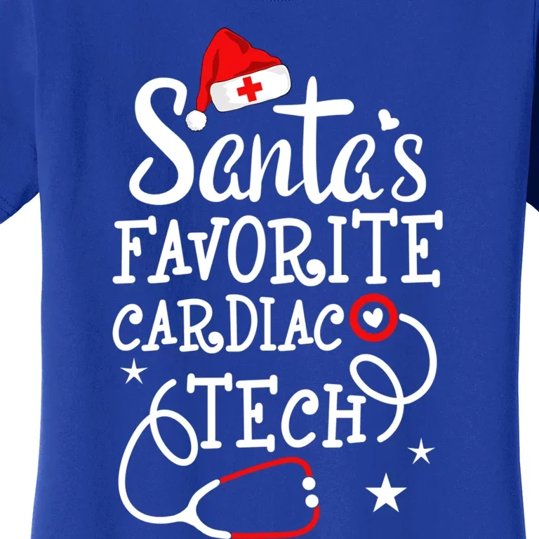 Santa's Favorite Cardiac Tech Christmas Cardiovascular Tech Cool Gift Women's T-Shirt