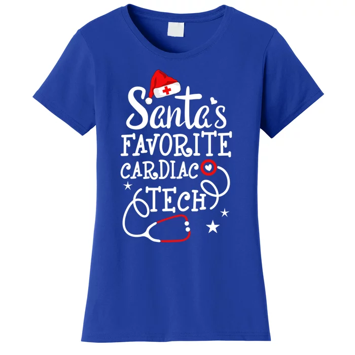 Santa's Favorite Cardiac Tech Christmas Cardiovascular Tech Cool Gift Women's T-Shirt