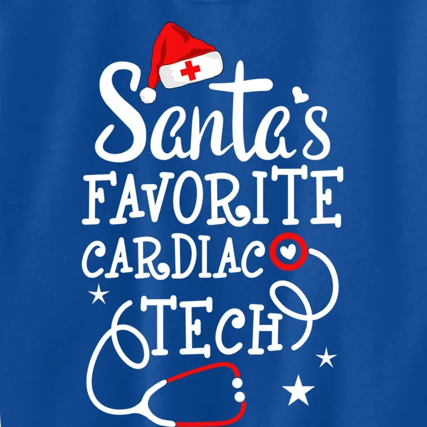 Santa's Favorite Cardiac Tech Christmas Cardiovascular Tech Cool Gift Kids Sweatshirt