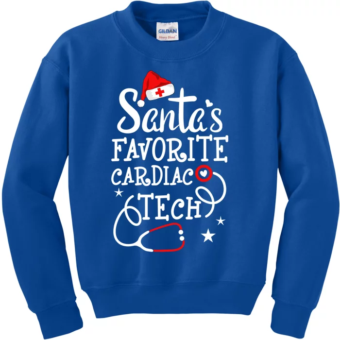 Santa's Favorite Cardiac Tech Christmas Cardiovascular Tech Cool Gift Kids Sweatshirt