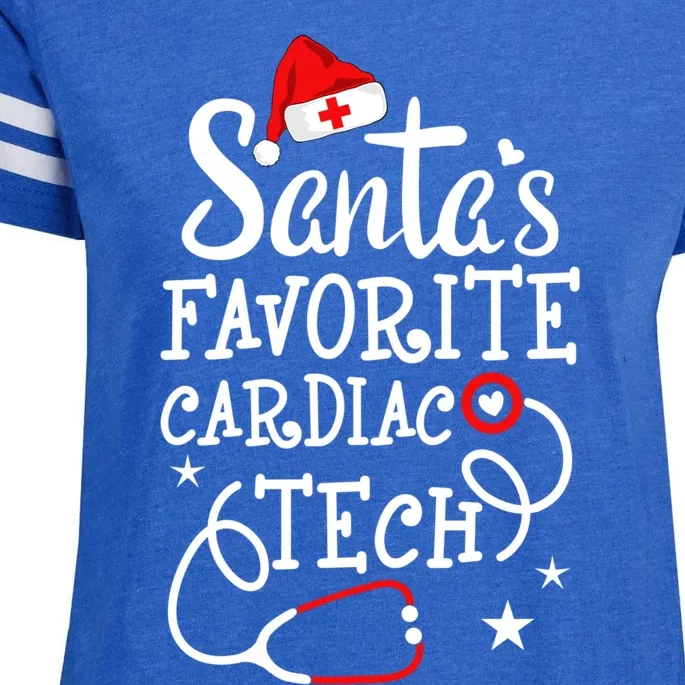 Santa's Favorite Cardiac Tech Christmas Cardiovascular Tech Cool Gift Enza Ladies Jersey Football T-Shirt