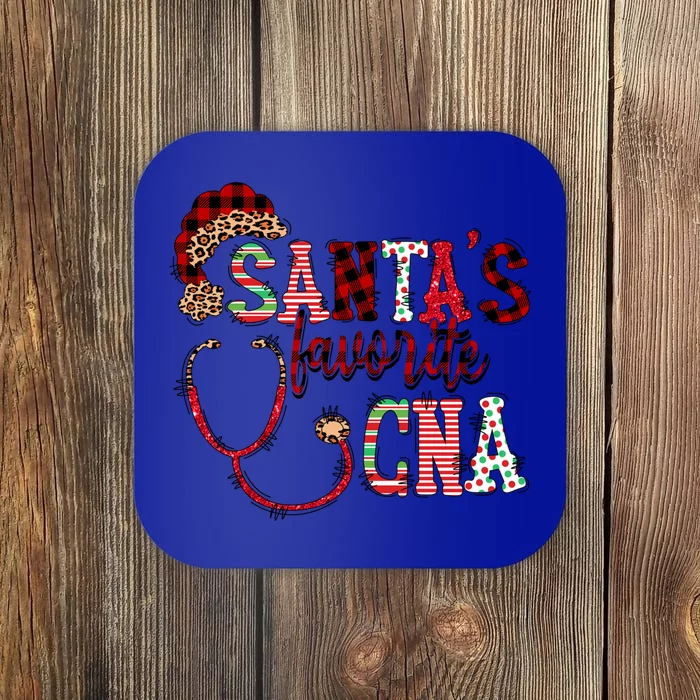 SantaS Favorite Cna Certified Nursing Assistant Nurse Xmas Funny Gift Coaster