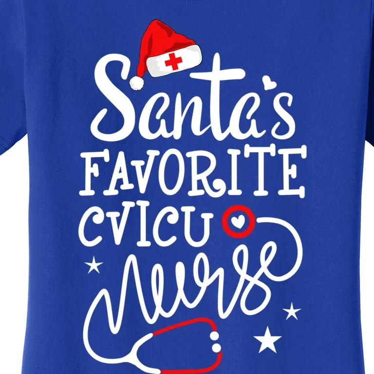 Santa's Favorite Cvicu Nurse Rn Merry Christmas Nurse Crew Meaningful Gift Women's T-Shirt