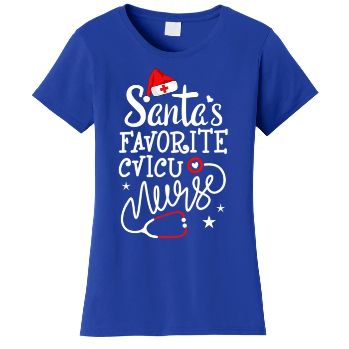 Santa's Favorite Cvicu Nurse Rn Merry Christmas Nurse Crew Meaningful Gift Women's T-Shirt