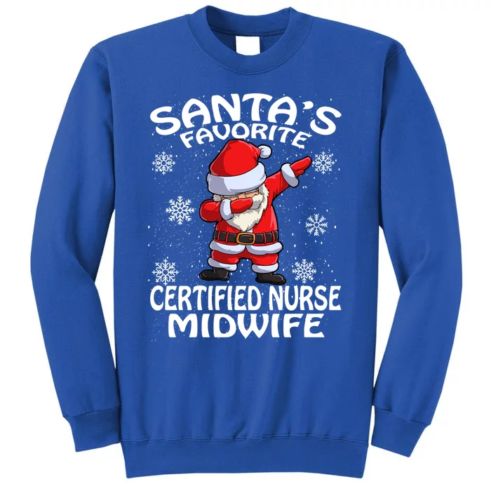 SantaS Favorite Certified Nurse Midwife Christmas Cute Gift Tall Sweatshirt